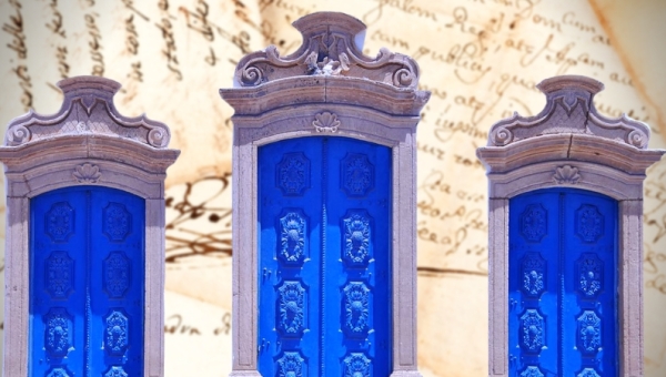 Detalhe arquitetônico da Igreja de Nossa Senhora do Rosário. Matriz de Aracati-CE. Arte: Marciano Ponciano